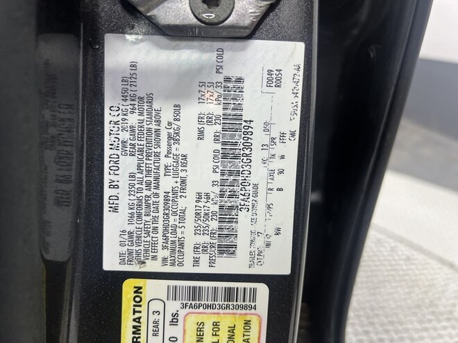 Ford Fusion (North America) 2016, 285,111 km - 1.5 л - Sumqayıt