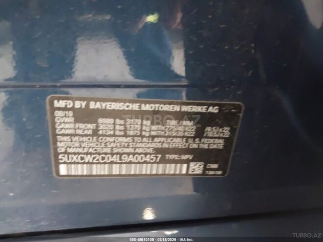 BMW X7 2019, 116,761 km - 3.0 л - Bakı