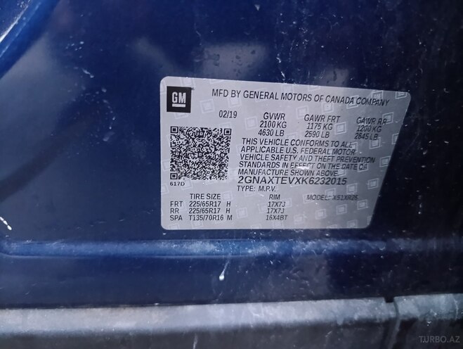 Chevrolet Equinox 2019, 15,000 km - 1.5 l - Bakı