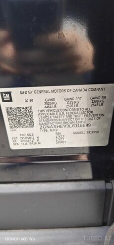 Chevrolet Equinox 2019, 79,400 km - 1.5 l - Bakı