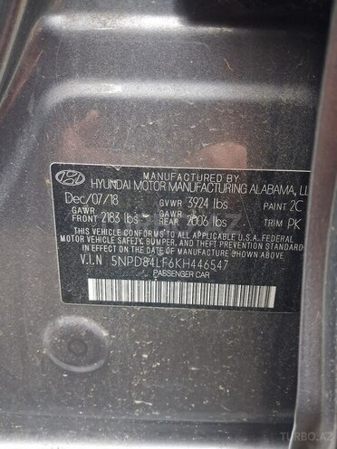 Hyundai Elantra 2018, 120,000 km - 2.0 l - Bakı