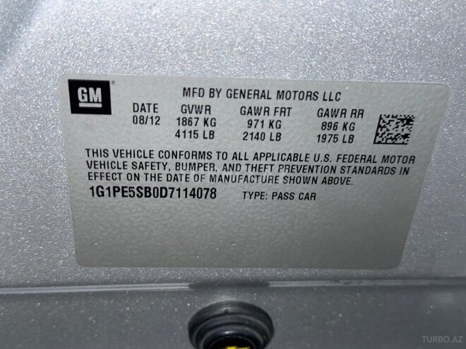 Chevrolet Cruze 2013, 218,000 km - 1.4 l - Sumqayıt