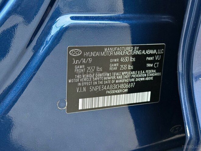 Hyundai Sonata 2019, 71,600 km - 2.0 l - Bakı