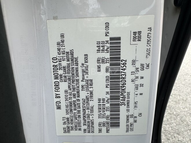 Ford Fusion (North America) 2013, 217,000 km - 2.0 l - Xaçmaz