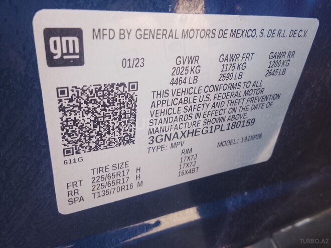 Chevrolet Equinox 2023, 148,000 km - 1.5 l - Gəncə