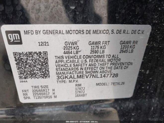 GMC Terrain 2021, 96,752 km - 1.5 l - Bakı