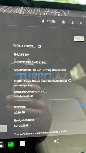 Tesla Model 3 2022, 195,600 km - 0.0 l - Bakı