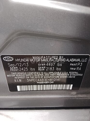 Hyundai Sonata 2014, 222,894 km - 2.0 л - Bakı