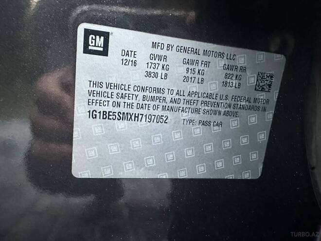 Chevrolet Cruze 2016, 220,000 km - 1.4 l - Gəncə