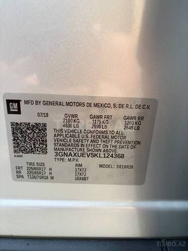 Chevrolet Equinox 2018, 157,600 km - 1.5 l - Bakı
