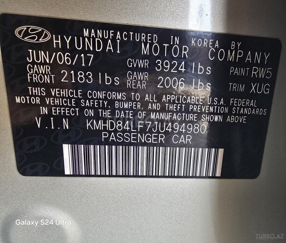 Hyundai Elantra 2017, 177,028 km - 2.0 л - Bakı