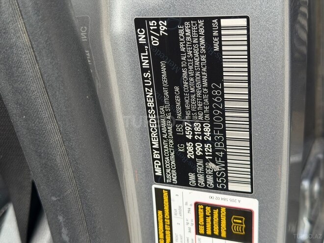 Mercedes C 300 2016, 227,000 km - 2.0 l - Bakı