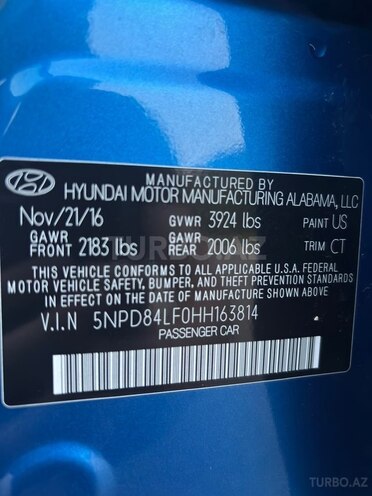 Hyundai Elantra 2017, 189,903 km - 2.0 l - Bakı