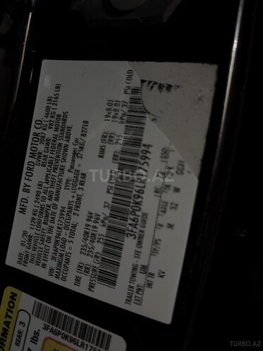 Ford Fusion (North America) 2020, 201,000 km - 2.0 л - Bakı