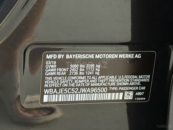 BMW 540 2018, 54,368 km - 3.0 l - Bakı