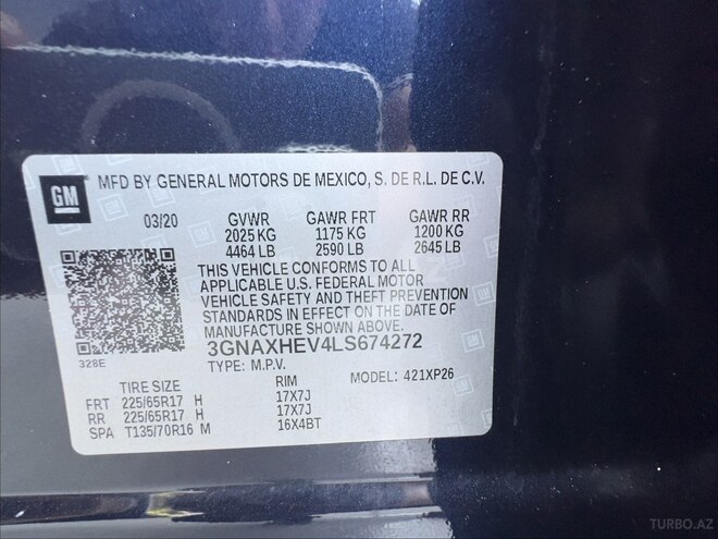 Chevrolet Equinox 2021, 152,000 km - 1.5 л - Bakı