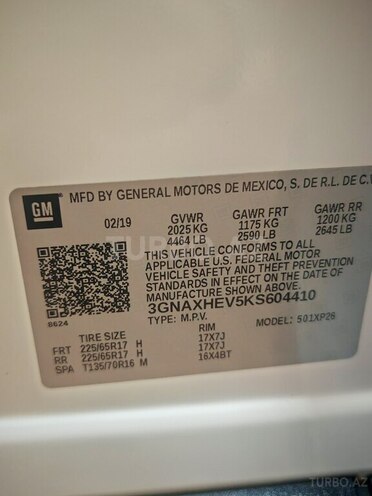 Chevrolet Equinox 2019, 168,000 km - 1.5 l - Bakı