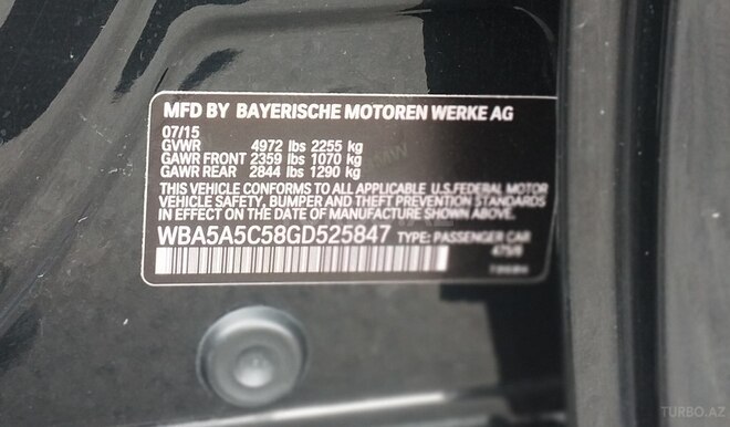 BMW 528 2015, 171,334 km - 2.0 l - Gəncə