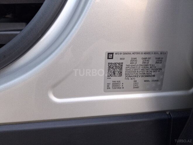 Chevrolet Equinox 2019, 103,000 km - 1.5 l - Bakı