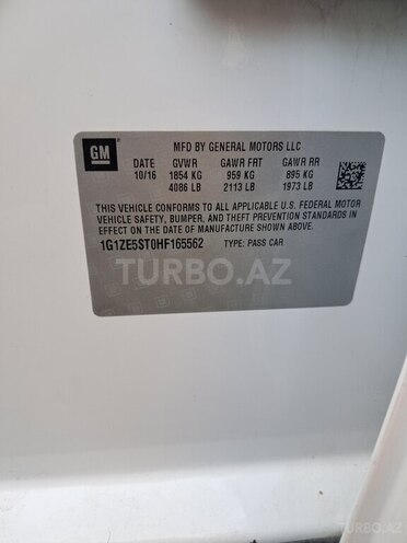 Chevrolet Malibu 2016, 269,723 km - 1.5 l - Bakı
