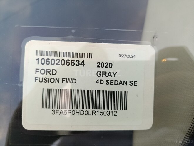 Ford Fusion (North America) 2020, 196,340 km - 1.5 л - Gəncə