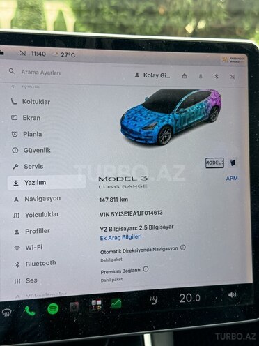 Tesla Model 3 2018, 158,000 km - 0.0 l - Gəncə