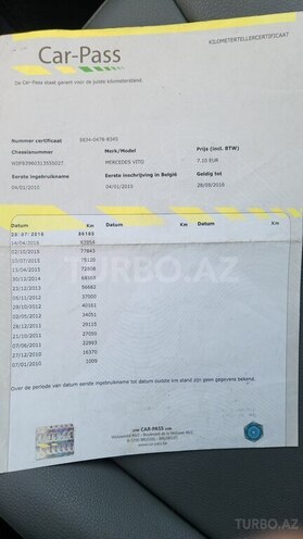 Mercedes Vito 2009, 294,100 km - 2.2 l - Bakı