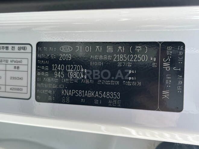 Kia Sorento 2019, 98,300 km - 2.0 l - Bakı