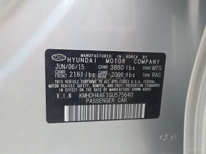 Hyundai Elantra 2015, 123,200 km - 1.8 л - Bakı