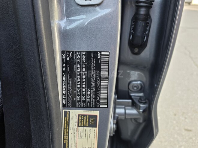 Mercedes ML 350 4MATIC 2012, 250,000 km - 3.0 l - Bakı