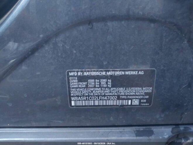BMW 330 2020, 110,520 km - 2.0 l - Bakı