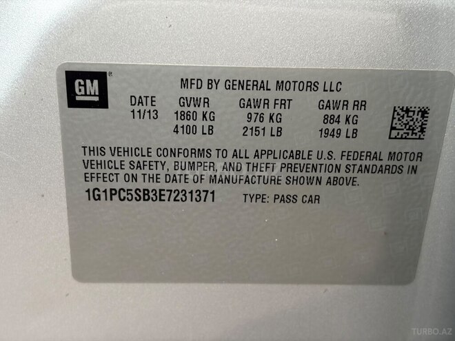Chevrolet Cruze 2013, 330,000 km - 1.4 l - Bakı