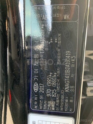 Kia K5 2017, 131,400 km - 2.0 л - Bakı