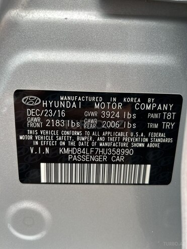 Hyundai Elantra 2016, 92,500 km - 2.0 l - Bakı
