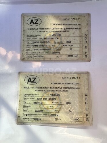 MAZ  2005, 250,000 km - 11.0 l - Bakı