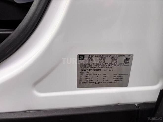 Chevrolet Equinox 2017, 211,265 km - 1.5 l - Bakı