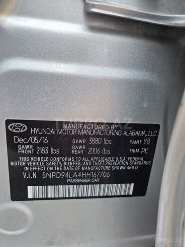 Hyundai Elantra 2017, 222,089 km - 1.4 l - Bakı