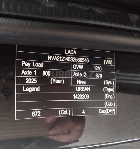 LADA (VAZ) Niva 2025, 12,500 km - 1.7 л - Bakı